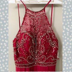 EDITH’S BRIDAL FORMAL/PROM DRESS IN RASPBERRY